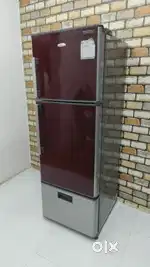 Whirlpool silver and maroon proton triple door 280 litres capacity