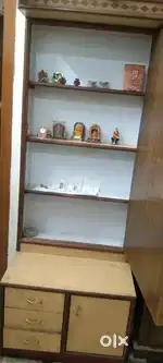 Dressing table with 4draw and mirror and shelves
