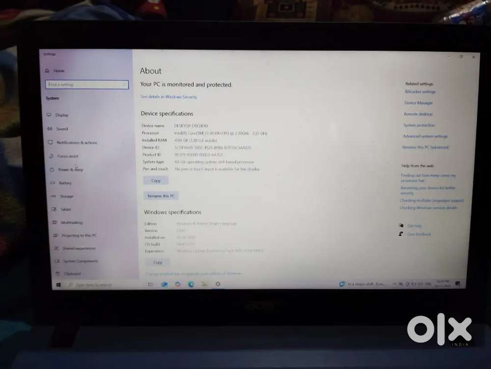 Acer aspire i3 8th gen laptop