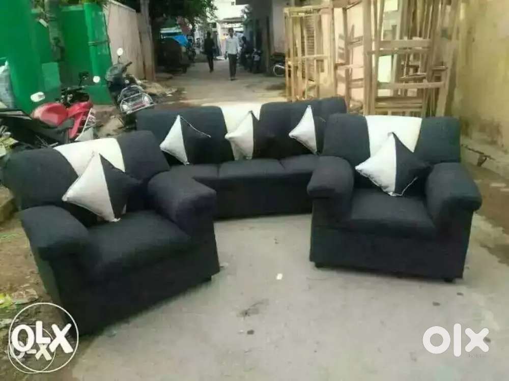 Crafty look sofa set. 3+1+1. Comfortable