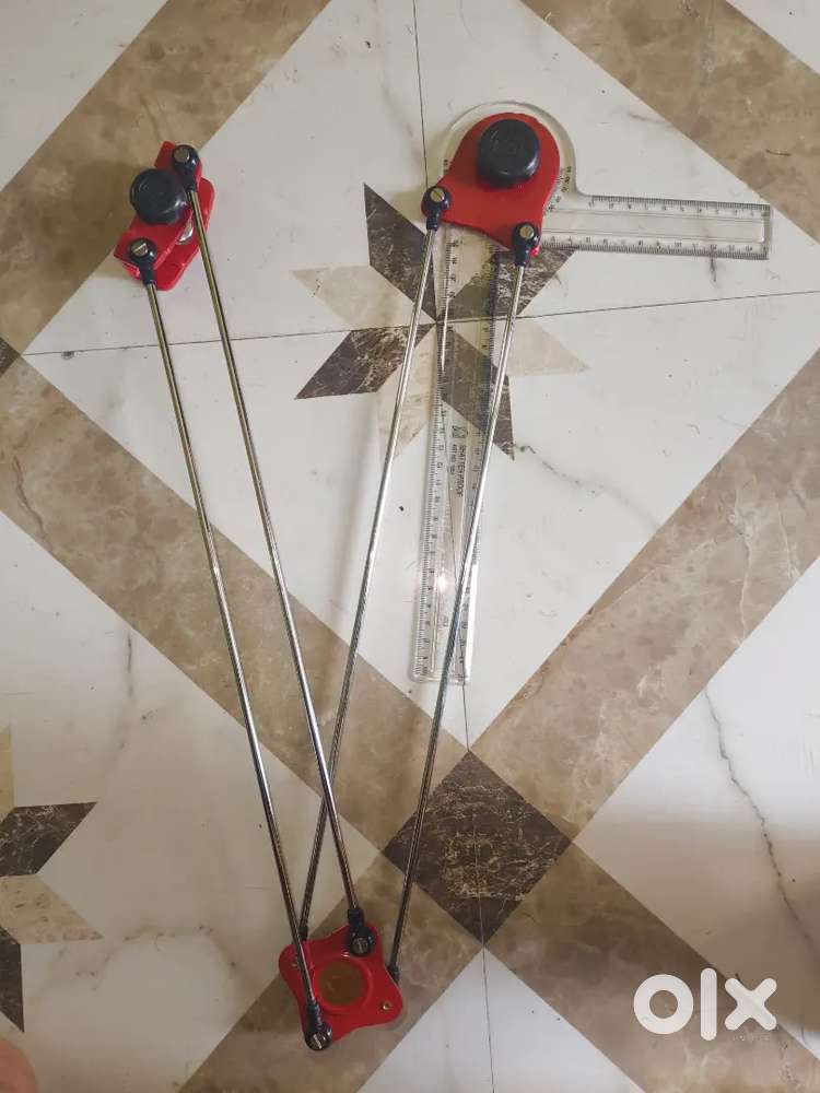 Red and Silver Stainless Steel mini Drafter, for Engineering Drawing