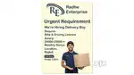 Delivery boy requirement