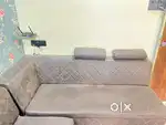 3+3 Seater Fabric Sofa Set + Teapot – Good Condition – Badlapur