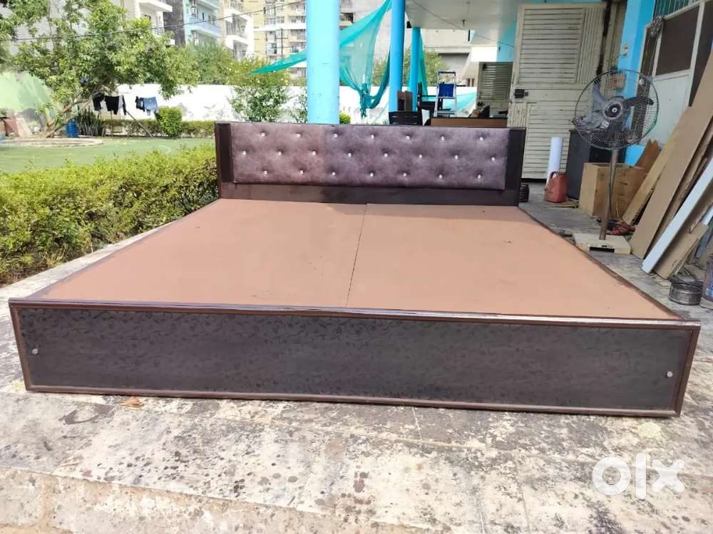 Double bed without box with cushion back  new and unused available
