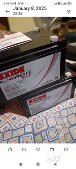 Battery 12v12ah Exide 2battery chau one month useme