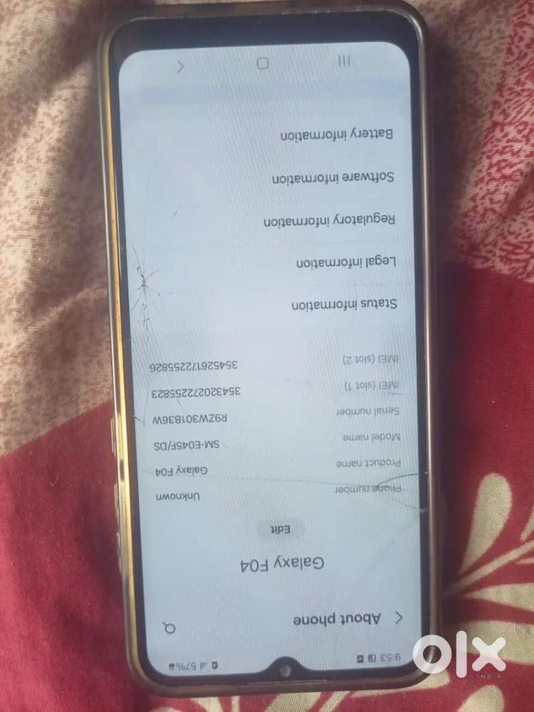 Samsung f04 upar laggrass crack what good working form no problem