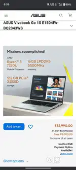 Asus Vivobook go 15