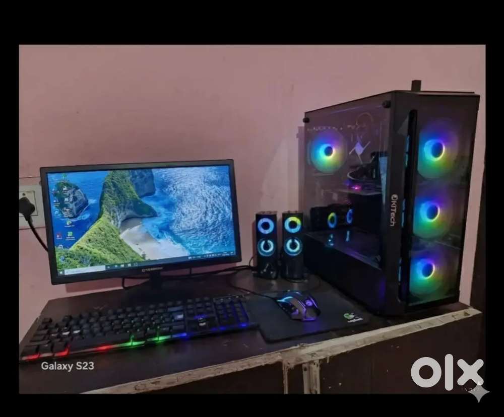 Gaming PC with Monitor i5 3th Gen 8 RAM SSD+HDD 4Gb Graphic Card