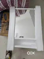 New look bathroom cabinet with mirror white color
