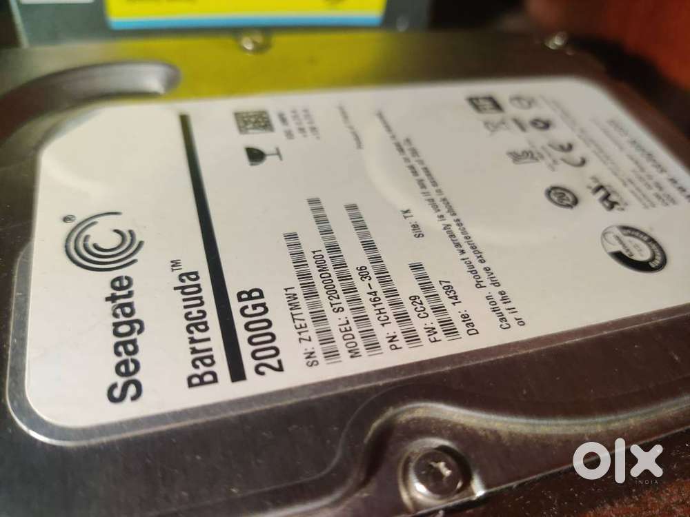 Seagate 2 TB Barracuda Desktop SATA HDD (LIGHTLY USED IN SERVER)