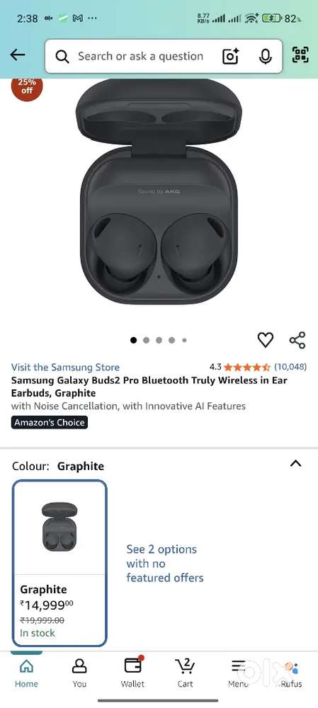 Samsung galaxy buds 2 pro - graphite black