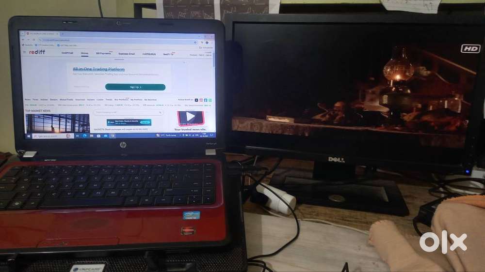Hp i5 laptop with 21:5 inch Dell monitor