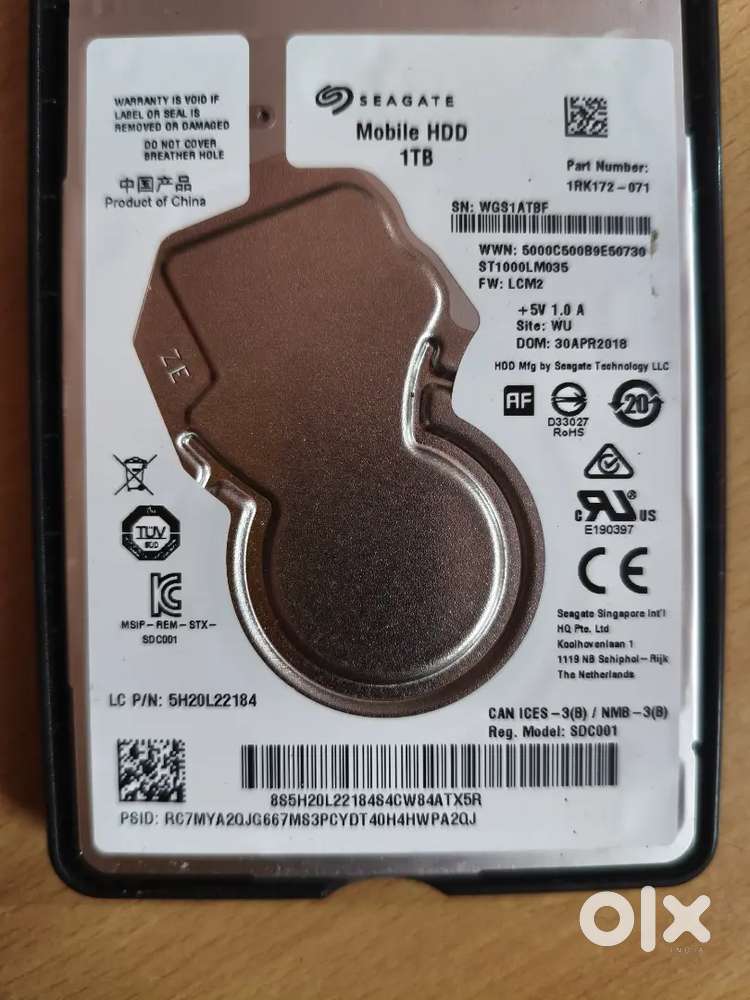 Seagate 1 TB laptop HDD