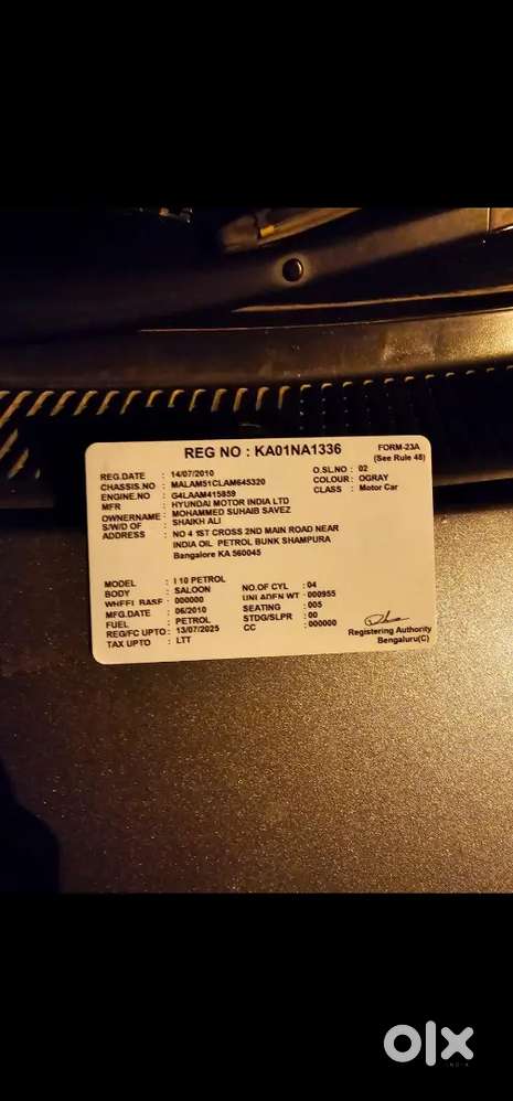 Hyundai i10 2010 Petrol 65500 Km Driven