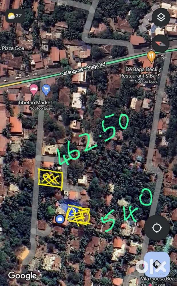Prime investment land for sale -between baga & Calangute,goa