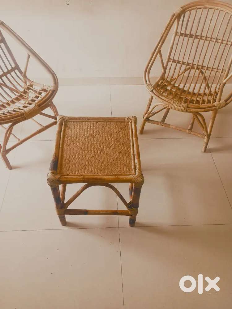 Bamboo two chairs and one table