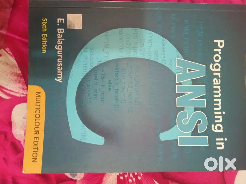 Programming in ANSI C by E.balagurusamy - 6th Edition