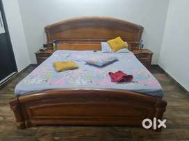 Double bed with box and two side box