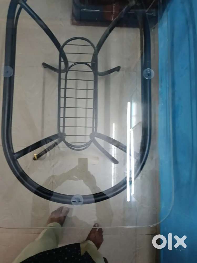 48/30 inches 12mm clear glass dinning table without chairs