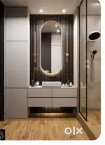 Modular kitchen LED panel wardrobe all interior work