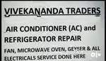 AC, refrigerator and all electronics and electrical work done here