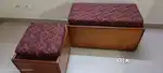 Wooden setty set, sofa cum bed and mandir