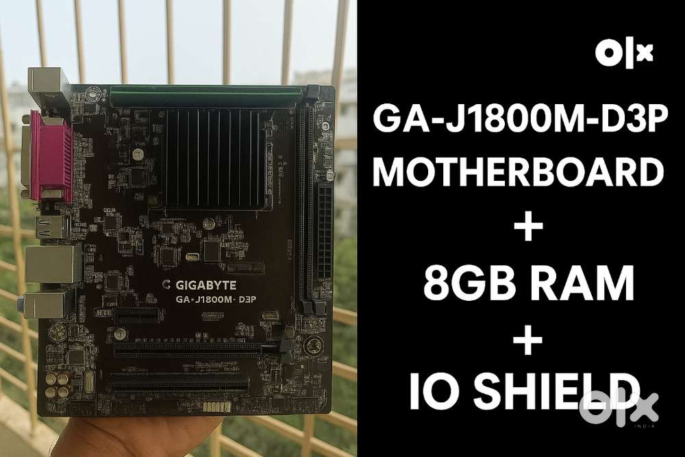 Gigabyte GA-J1800M-D3P Motherboard  DDR3 RAM  IO Shield  HDD Option