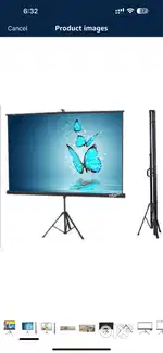 Projector screen with stand