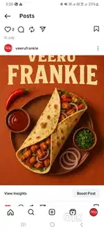 Veeru frankie chicken rolls Franchise available low cost