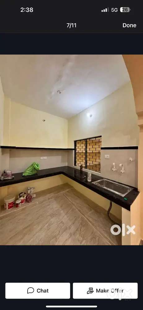 2nd floor,2BHK( independent) ,  2 washroom, kitchen , hall, terrace
