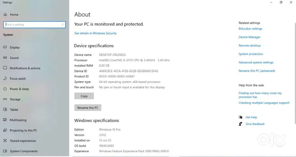 Desktop intel core i5