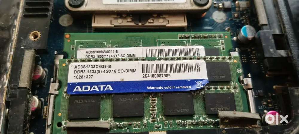 DDR3 4 gb ram. (Nos)=2  total 8gb ram