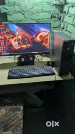 Pc full set with computer table ,urgent sell