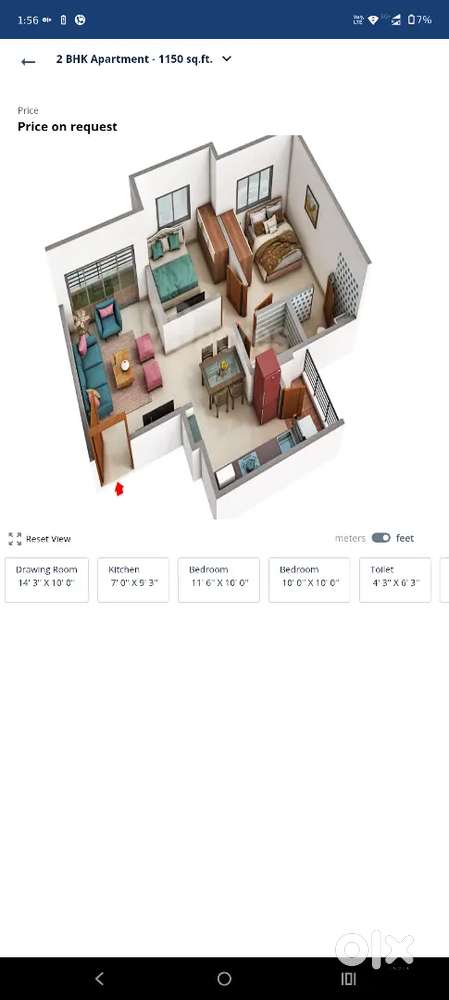 2 bhk fully vastu and numerology compatible with extra terrace space