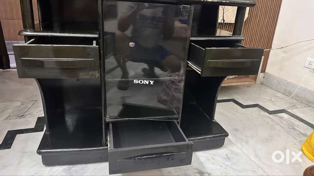 wooden table , computer table