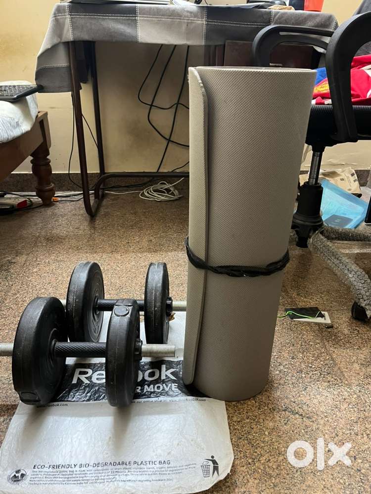 Dumbles 10 kg combo plus yoga mat for sale