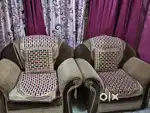 Sofa with glass center table for sale