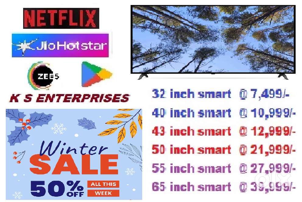 43 INCHES  SMART, 4K UHD LED TV IN 12,999 ONLY.