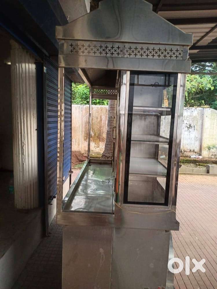 Food cart with display unit-stainless steel