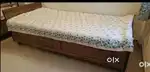 Single Bed with storage, clothes hanger(alna)