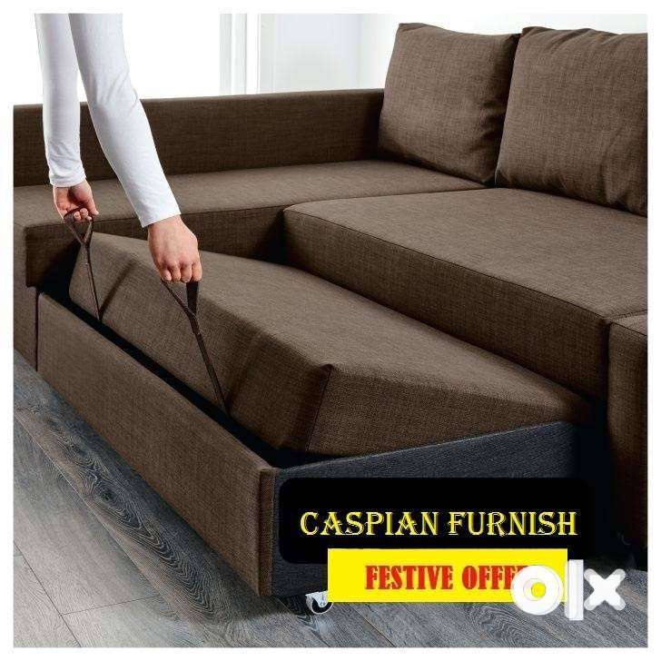 Get new L shape sofa cum bed with storage at deal price