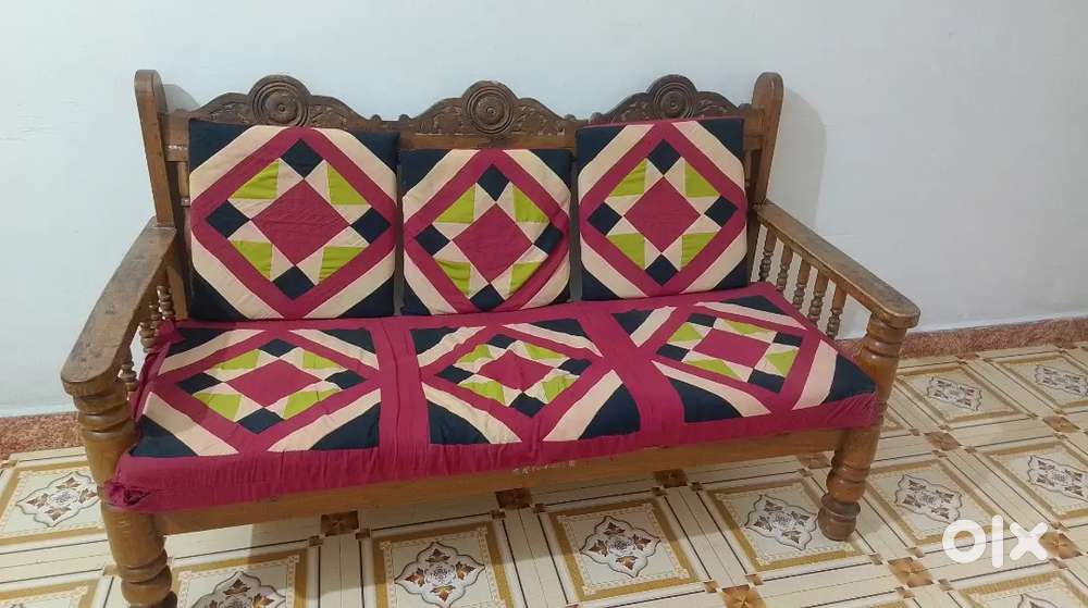3 seater Wooden Sofa