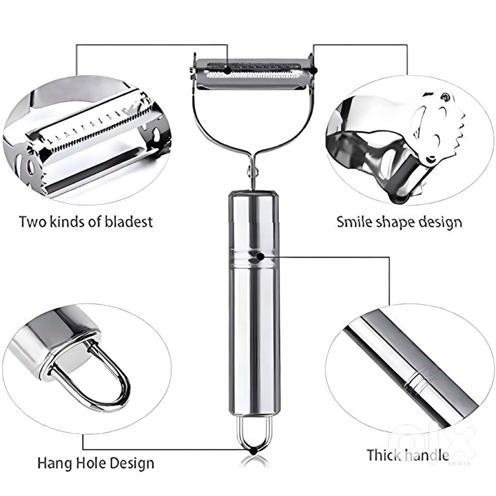 “2-in-1 Stainless Steel Vegetable Peeler  Julienne Cutter  Premium Q