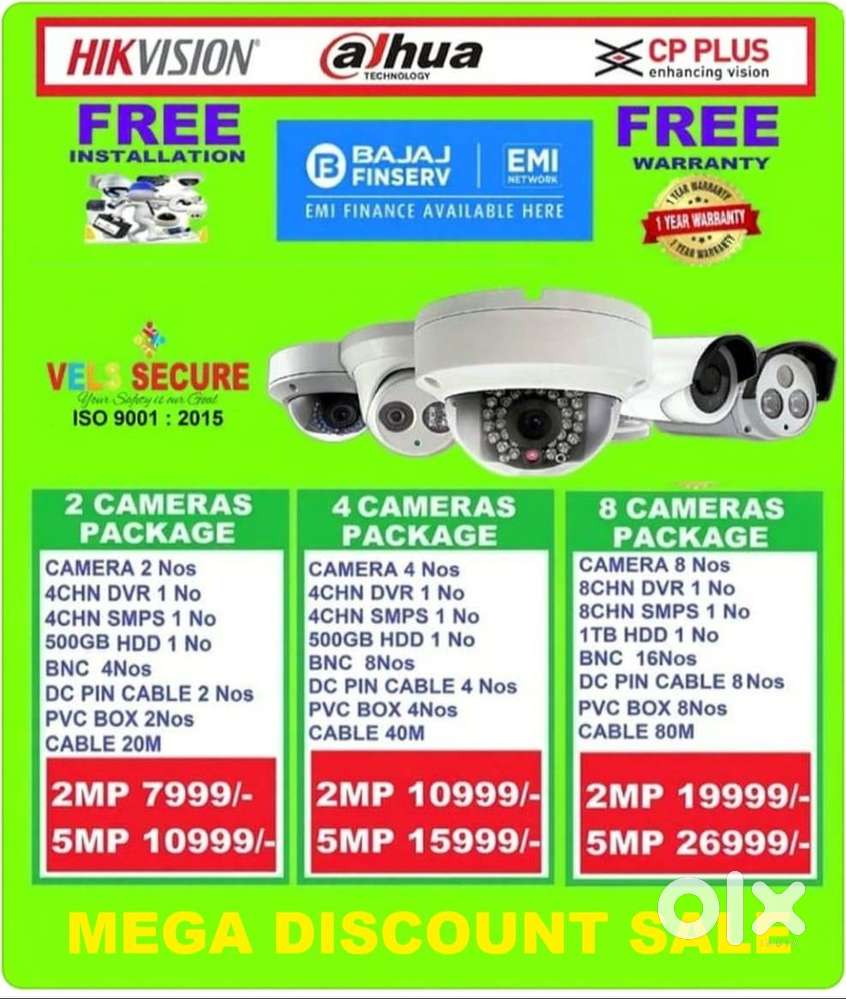 2MP  HIKVISION   CCTV CAMERA   DAY & NIGHT VISION    MEGA FESTIVAL OFF
