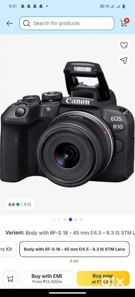 Canon EOS R10 camera with lense 4 month old