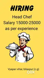 Multi cuisine Chef required for cafe
