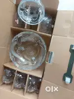 Glass puding set