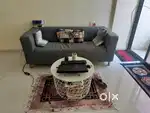 3 seater sofa(IKEA, One month old)+ Round table