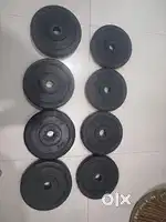 Dumbell set, plates and Rod for sale