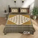 Cotton bed sheet with pillow cover